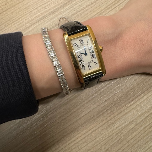 Cartier Gold Tank Americaine 100% genuine small womens watch. Used refurbished - Picture 4 of 12